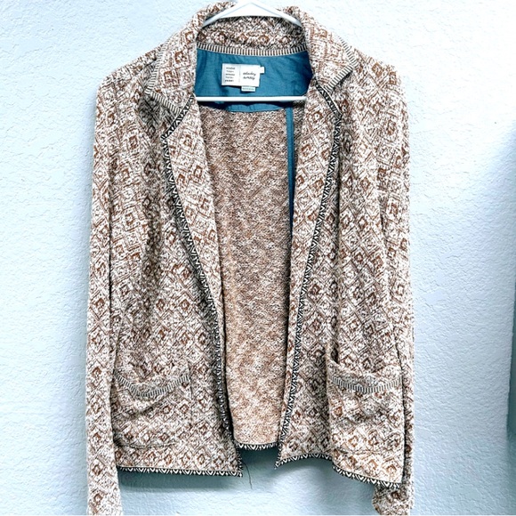 Anthropologie l’s Saturday Sunday Woven Knit Sweater with Pockets! Size L - Picture 4 of 10